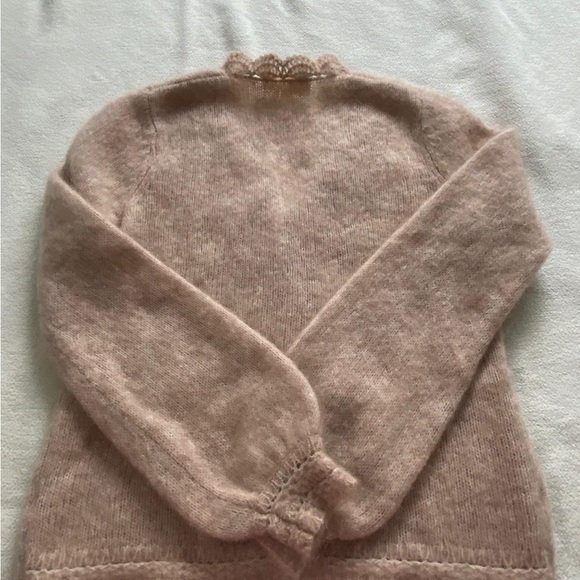 Sezane Soft Pink Cardigan Sweater - Picture 3 of 3